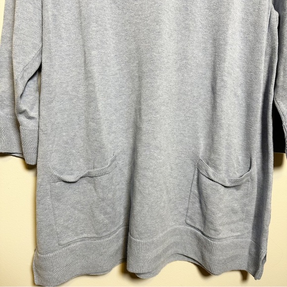 Jeanne Pierre Chambray Heather Longline Sweater - Picture 2 of 7